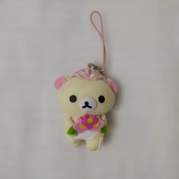 [ 새상품 ] 코리락쿠마 해피 피크닉 마스코트 클리너 스트랩 딸기