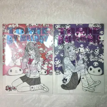 산리오 이토 준지 토미에 콜라보 클리어 파일 쿠로미 마이멜로디 2장 세트