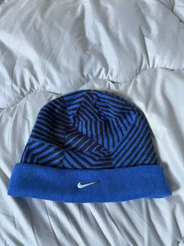 Nike 스트라이프 니트 모자 파랑/블랙 독일