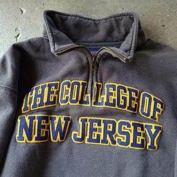 JANSPORTS 잔스포츠 하프 지퍼 칼리지 로고 스웨트