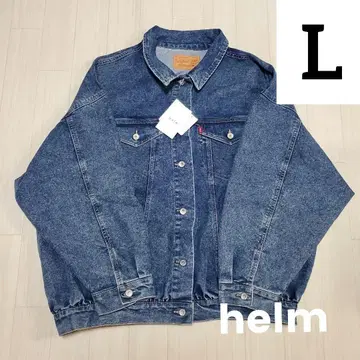 새상품 시마무라 helm 개더 카츠라기 G자켓 데님 자켓 블루 L