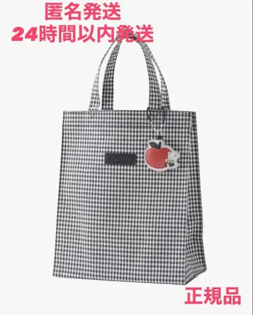 택 포함 미사용 새상품 파밀리아 토트백 깅엄 체크 블랙 체크 블랙