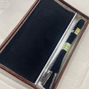 7557 명주 상복용 여름 아이템 오비 세트 순수 실크 블랙