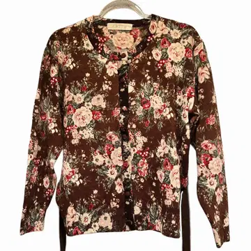 KETTY 여성용 꽃무늬 니트 가디건 (끈 포함)