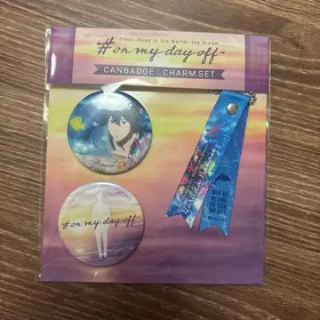Free! # on my day off 캔뱃지&참 세트 나나세 하루카