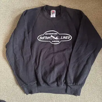 FRUIT OF THE LOOM 블랙 맨투맨 S