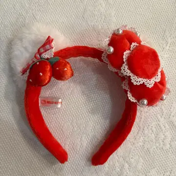 하모니랜드 키티 딸기 머리띠