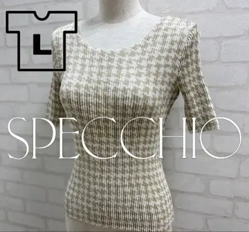 새상품급 SPECCHIO 플리츠 베이지 계열 반팔 T셔츠