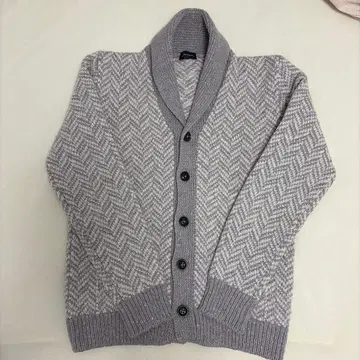 Drumohr 헤링본 가디건 그레이