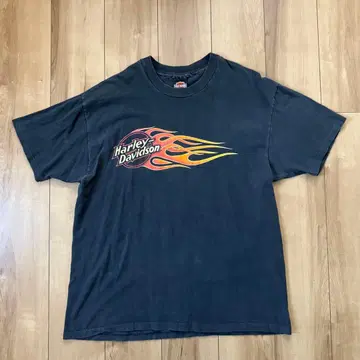 80s 할리 데이비슨 반팔 T셔츠 XL 싱글 스티치