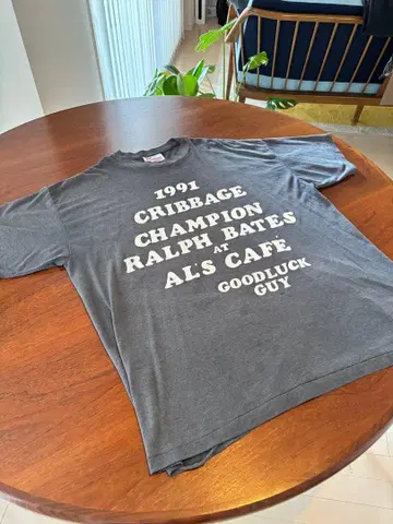 빈티지 1991 CRIBBAGE CHAMPION 싱글 스티치