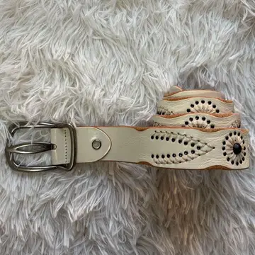 y2k archive studs leather belt grunge