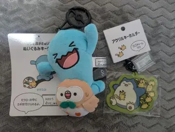 아크릴 키링 피카츄 카비곤 봉제 인형 키케이스 도망 모쿠로