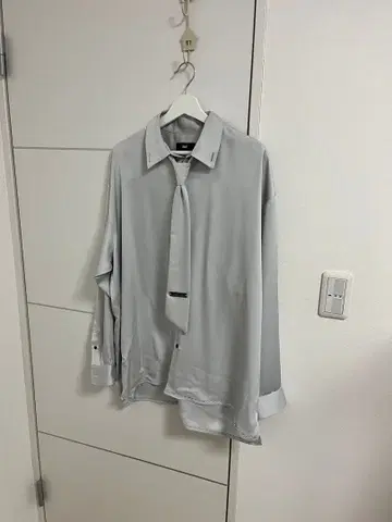 HARE 그레이 오버 사이즈 셔츠 넥타이 세트