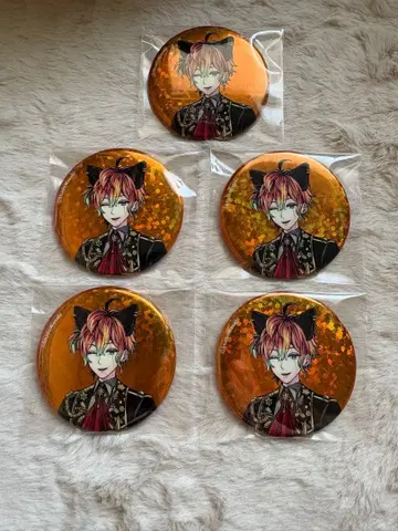 악마 집사와 검은 고양이 난자타운 홀로그램 캔뱃지 테디