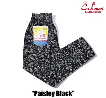cookman 셰프 팬츠 Chef Pants Paisley Black