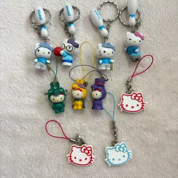 산리오 헬로키티 키링 끈 스트랩 묶음 판매 레트로