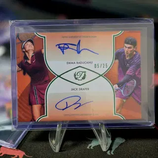 Topps 테니스 라두카누 & 잭 드레이퍼 25한정 오토 카드