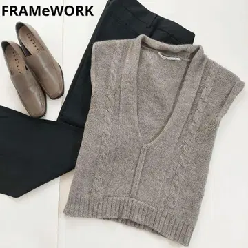 FRAMeWORK 프레임워크 울 알파카 니트 베스트 풀오버