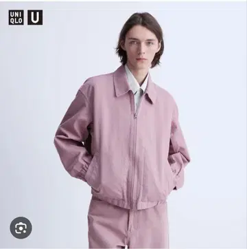 UNIQLO U 집업 블루종 & 와이드 핏 컬러 청바지 세트