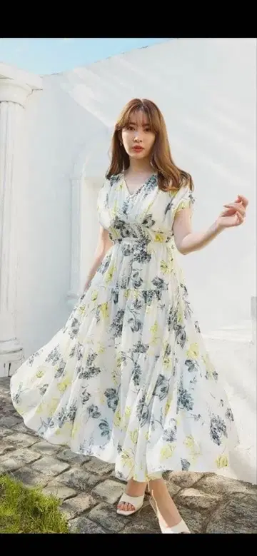 herlipto Full Of Love Long Dress lemon