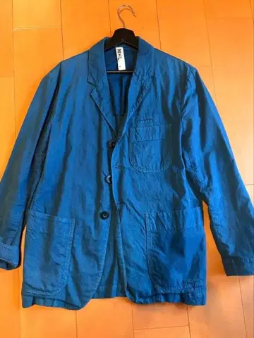 MHL 코튼 린넨 자켓 파란색 M 사이즈