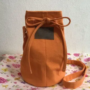 데님 리메이크 컬러풀 숄더 파우치 오렌지