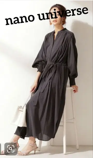 나노 유니버스 긴팔 원피스 다크 그레이