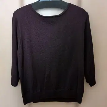 [새상품급] Reflect 다크 퍼플 7부 소매 니트 스웨터