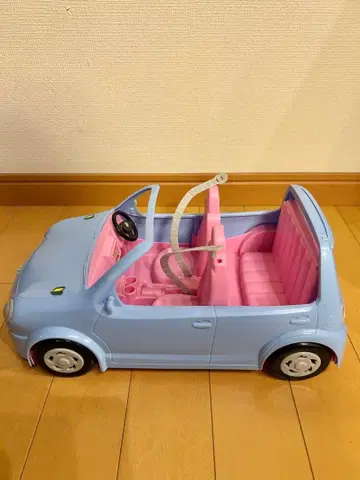 리카짱 오픈카 파랑과 핑크 바비 인형 자동차