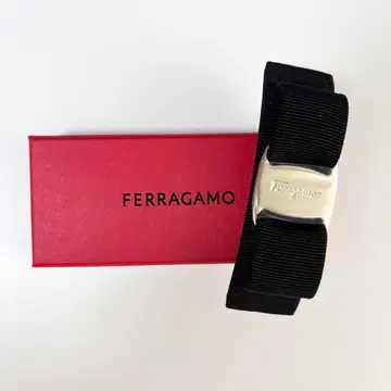 미사용 새상품 [FERRAGAMO] 페라가모 바라 리본 머리핀