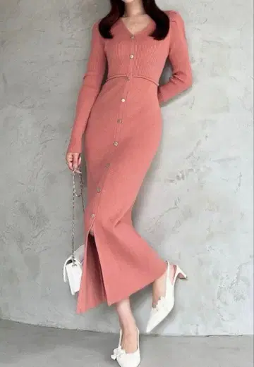 타임세일 리젝시 프론트 버튼 원피스