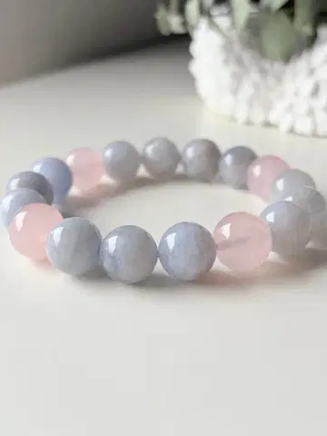 12mm 고품질 마다가스카르산 블루 로즈쿼츠 팔찌