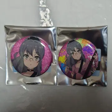 청춘 돼지 타워 레코드 캔뱃지 기타 연주ver. 후타바 리오 2종