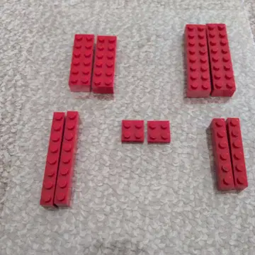 레고 블록 빨간색 직사각형, 플레이트 모양 세트