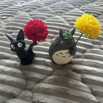 지브리 지지 토토로 꽃 자수