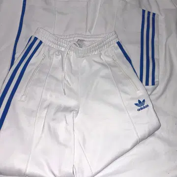 adidas 트랙 팬츠 스웨트 팬츠 블루 화이트 사이드 라인