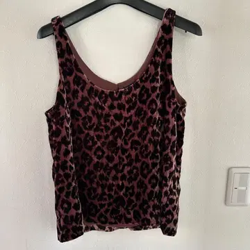 J.Crew 레오파드 무늬 탱크탑 벨로아 vintage 90s