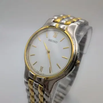 079 작동 배터리 새상품 세이코 콤비 화이트 다이얼 V701-A090