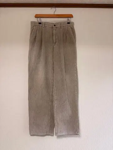 St.John's Bay 베이지 코듀로이 와이드 팬츠 구제 의류 슬레이트