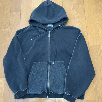 [ INTER FACTORY x 시노 ] 빈티지 더블 지퍼 후드티 S