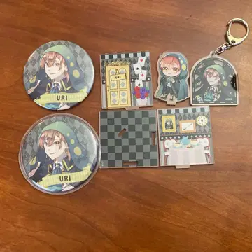 컬러풀 피치 우리 와다란 아크릴 스탠드 캔 배지 키링