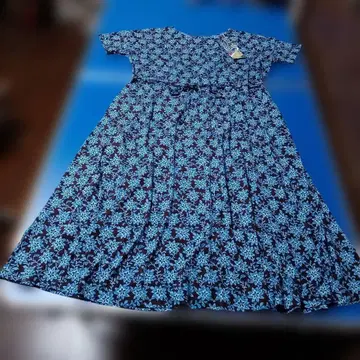 꽃무늬 반팔 티셔츠 원피스 여성용 L~XL