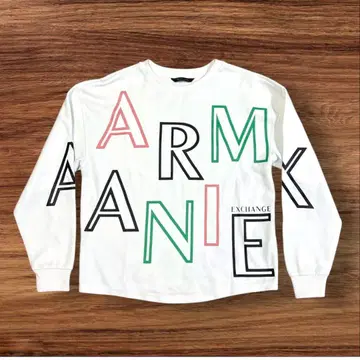 아르마니 익스체인지 맨투맨 트레이닝복 화이트 빅 로고