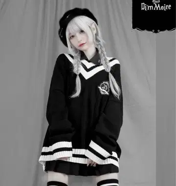 DimMoire 디무모아르 학원 스웨터 니트 블랙