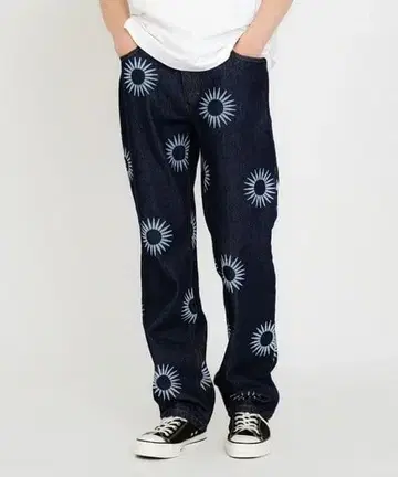 FTW 발렛 플라워 블리치 워시 스트레이트 데님 M