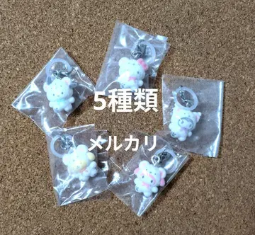 [ 5개 ] 산리오 캐릭터즈 메지루시 액세서리 폭신폭신 스노우