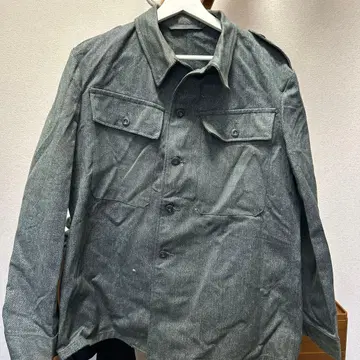 실물 USED 스위스군 데님 워크 자켓