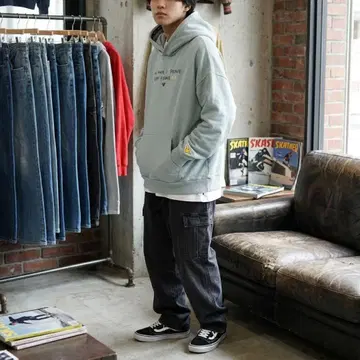 G7897*록시 마크곤잘레스 콜라보 후드티 그레이 백프린트