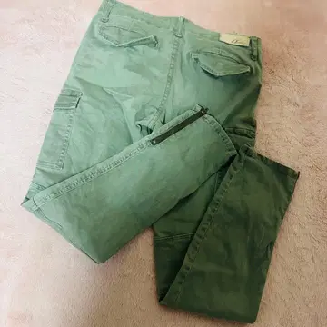 alpha A 올리브 그린 워크 팬츠 밀리터리 스트레치